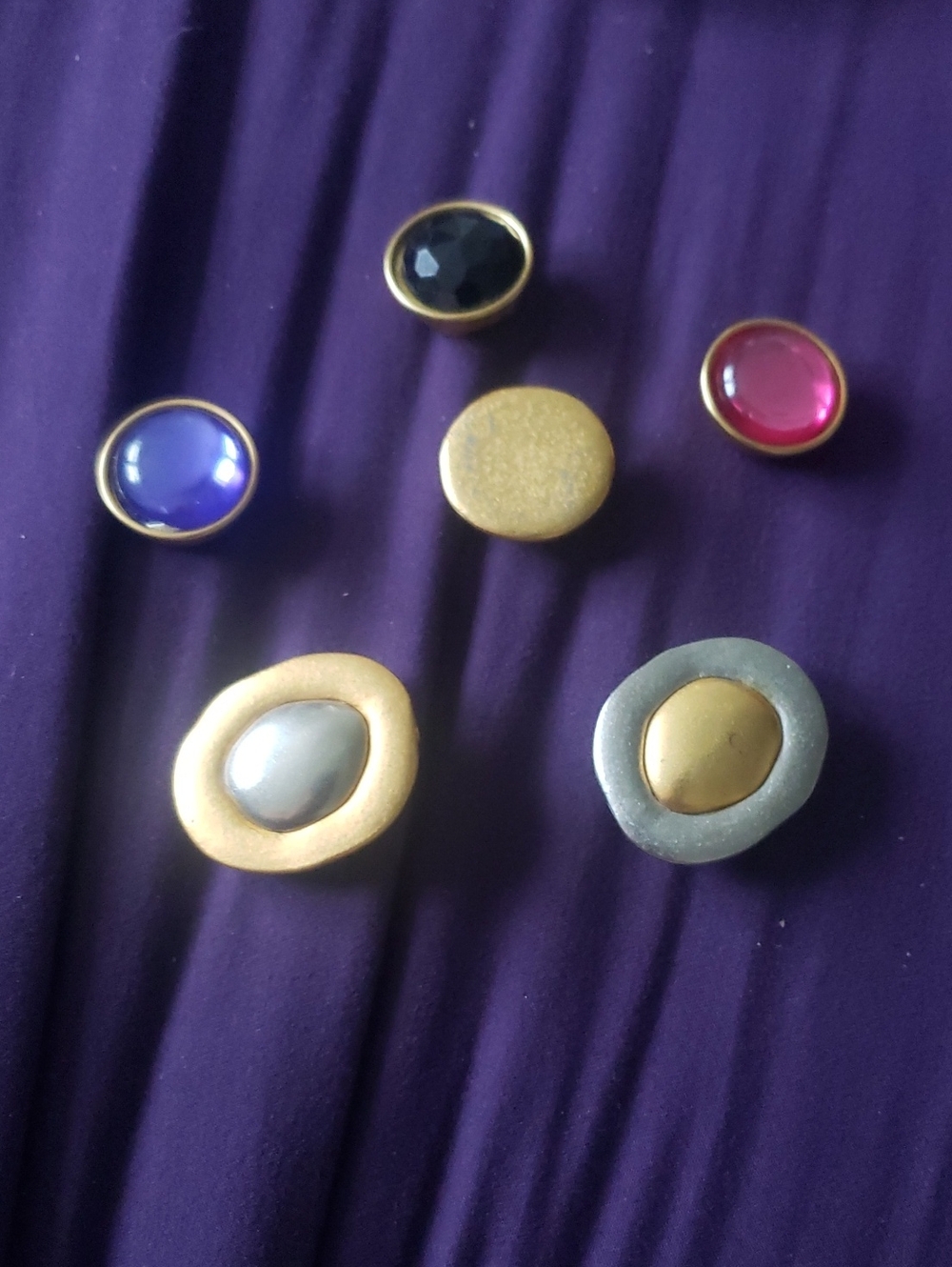 6 Vintage Mixed Button Covers